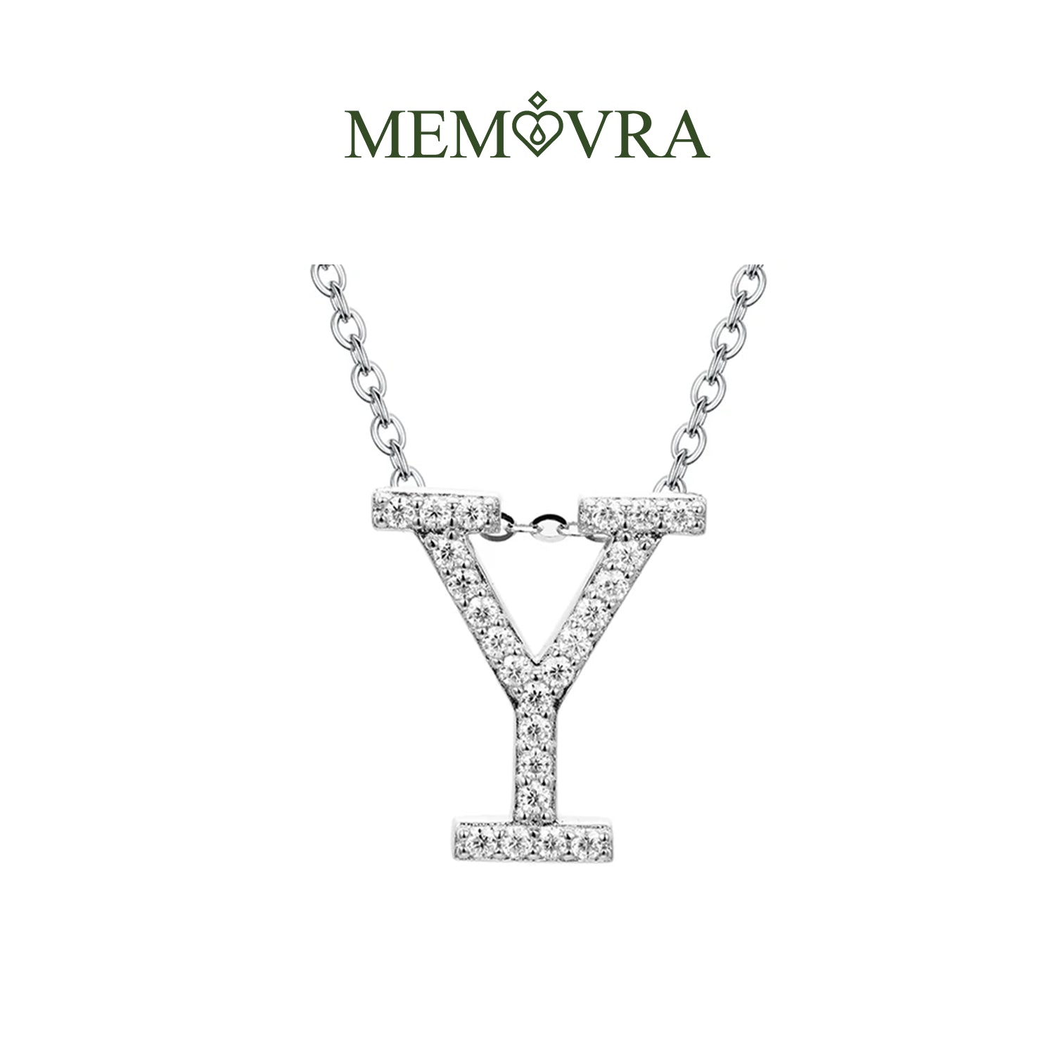 Luxe Moissanite Letter Pendant Necklace
